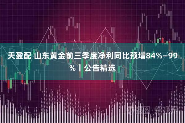 天盈配 山东黄金前三季度净利同比预增84%—99%丨公告精选