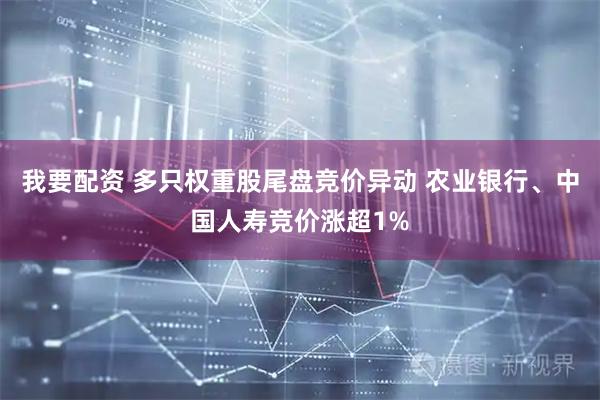 我要配资 多只权重股尾盘竞价异动 农业银行、中国人寿竞价涨超1%