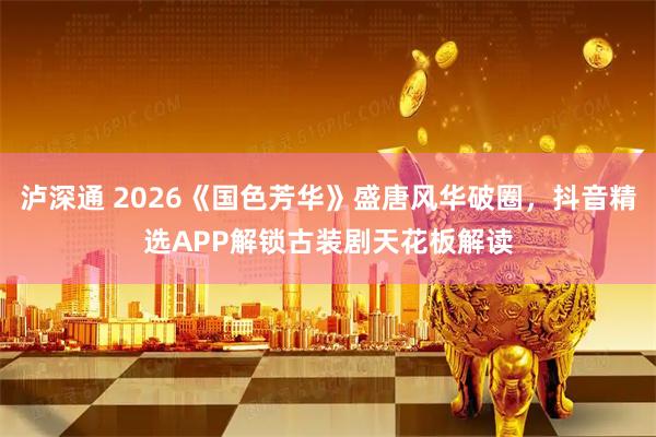 泸深通 2026《国色芳华》盛唐风华破圈，抖音精选APP解锁古装剧天花板解读